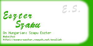 eszter szapu business card